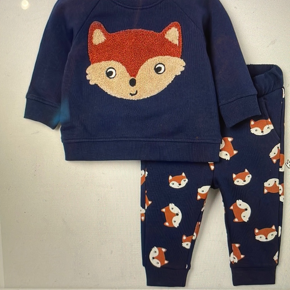 H&M - Dark blue Fox outfit - Size 4T